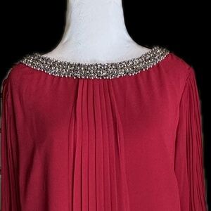 NWT Marc New York Chiffon Dress w/ Silver Beading Sz 8